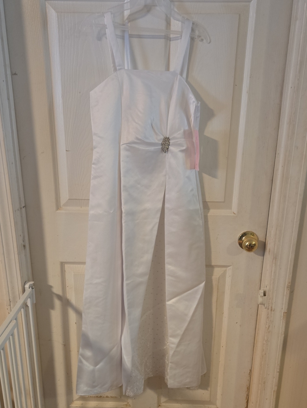Childrens Concepts White Elegant Satin Dress